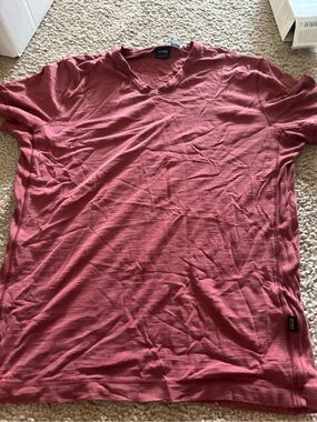 BOSS Men's Dusty Rose V-Neck Short Sleeve Tee